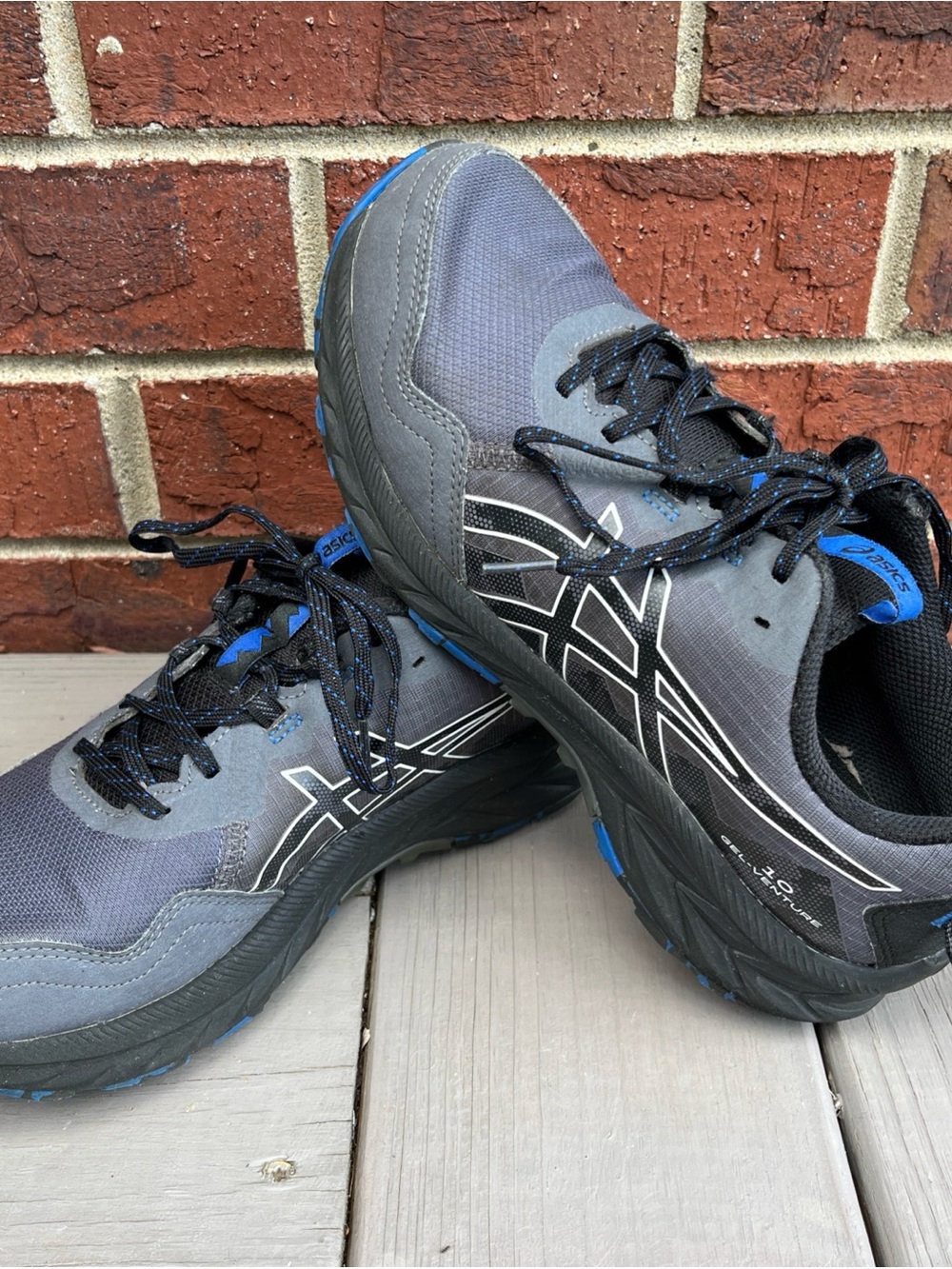 ASICS Gel-Venture 10 Series Trail Running Shoes Mens Size 8.5 Gray/Black